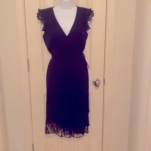 Redux Flutter Sleeve Lace Black Dress